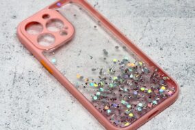 Torbica Frame Glitter za iPhone 13 Pro 6.1 roze