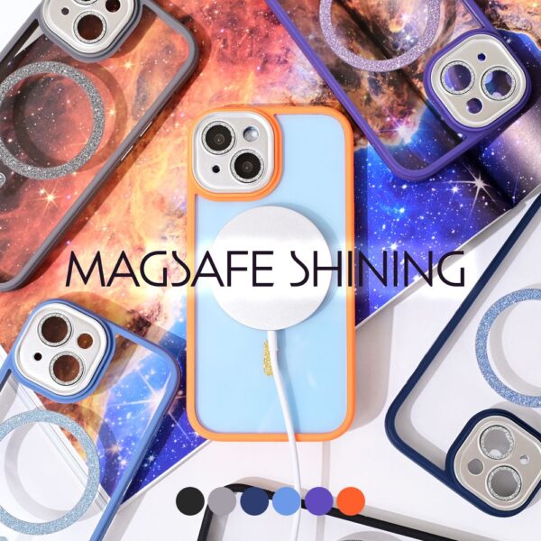 Torbica Magsafe shining za iPhone 13 Pro Max 6.7 svetlo plava