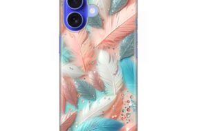 Torbica Silikonska Print za iPhone 16 6.1 Pastel Feathers