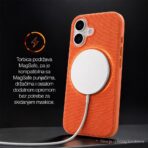 Torbica Magsafe TechWoven za iPhone 16 Pro 6.3 braon - Slika 5