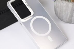 Torbica Magsafe Clear za Samsung S938B Galaxy S25 Ultra srebrna