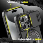 Torbica CamShield Ring stand za Xiaomi Redmi Note 13 Pro Plus (EU) crna - Slika 2