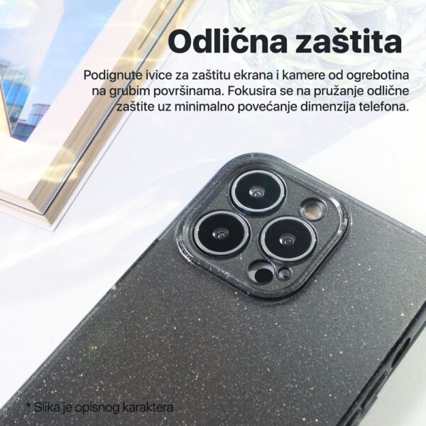 Torbica Sparkle Dust za Samsung A266B Galaxy A26 5G crna