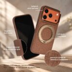 Torbica Magsafe Textile za iPhone 17 Pro/18 Pro 6.3 bordo - Slika 4