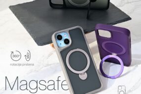 Torbica Magsafe Ring Stand za iPhone 14 6.1 siva