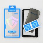 Zastitno staklo Tempered Glass Privacy Teracell Titan 2.5D za Samsung S906B Galaxy S22 Plus/S916 Galaxy S23 Plus 5G crni (fingerprint unlock) - Slika 3