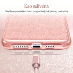 Torbica Crystal Dust za iPhone 14 6.7 Plus srebrna - Slika 3