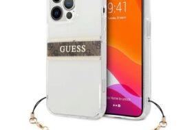 Torbica Guess 4G Stripe Charm za iPhone 13 Pro Max 6.7 braon (GUHCP13XKB4GBR)