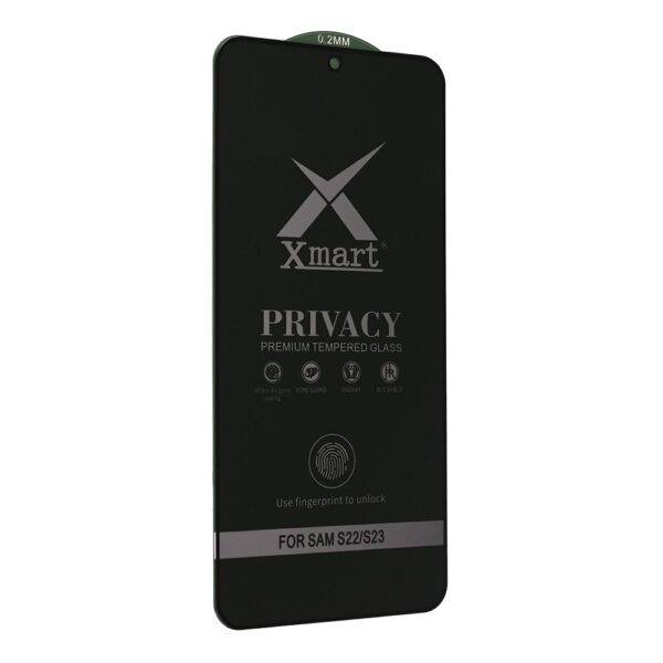Zastitno staklo Tempered Glass X Mart 9D Privacy za Samsung S911B Galaxy S23 (fingerprint unlock)