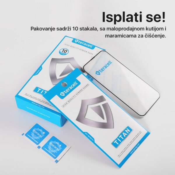 Zastitno staklo Tempered glass Teracell Titan 2.5D 10u1 za Xiaomi Redmi Note 11 Pro 4G/5G/Note 12 Pro 4G (EU)/Poco X4 Pro 5G crni