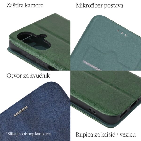 Torbica Teracell Elegant Flip za Honor Magic 8 Lite tamno zelena