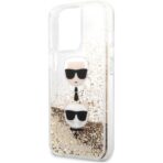 Torbica Karl Lagerfeld Hc Liquid Glitter 2 Heads za iPhone 14 Pro 6.1 zlatna (KLHCP14LKICGLD) - Slika 3