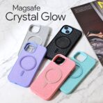 Torbica Magsafe Crystal Glow za iPhone 15 Pro Max 6.7 srebrna