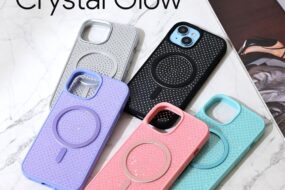 Torbica Magsafe Crystal Glow za iPhone 15 Pro Max 6.7 srebrna