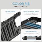 Torbica Color Rib za iPhone 15 Pro Max 6.7 plava - Slika 5