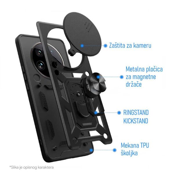 Torbica Hard Shield za Honor Magic 7 Lite srebrna