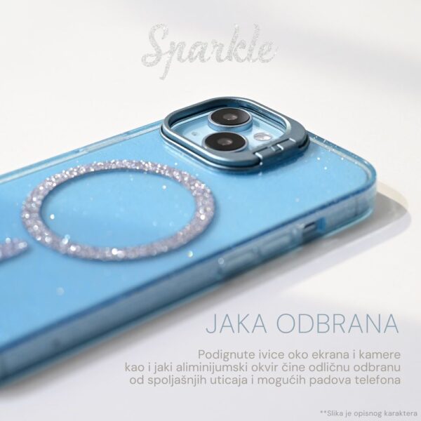 Torbica Magsafe Sparkle za iPhone 13 Pro 6.1 crna