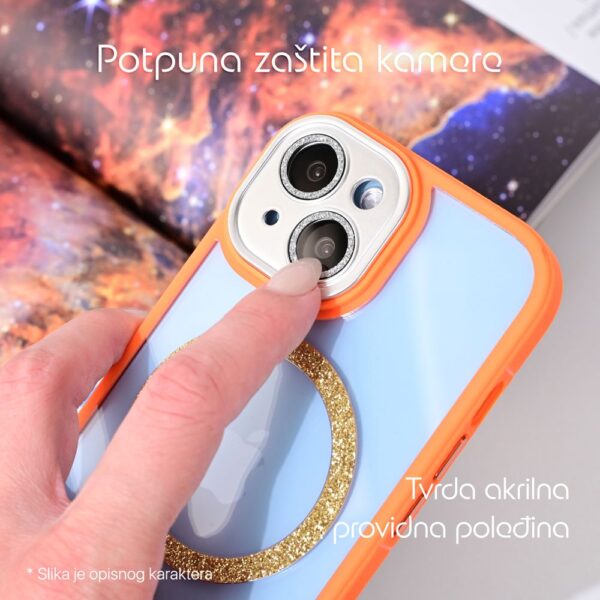 Torbica Magsafe shining za iPhone 14 Pro 6.1 narandzasta