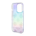 Torbica Guess Hc PC TPU Iridescent Glitter Pattern Peony Cordstrap za iPhone 15 Pro 6.1 ljubicasta (GUHCP15LHPELISU) - Slika 5