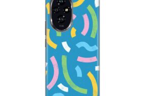 Torbica Silikonska Print za Honor 200 Happy Lines blue