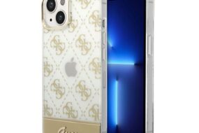 Torbica Guess Hc 4G Electro Script za iPhone 14 6.1 zlatna (GUHCP14SHG4MHG)