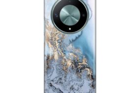 Torbica Silikonska Print za Honor Magic 6 Lite Blue Gold Marble