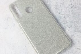 Torbica Crystal Dust za Huawei Y6p srebrna