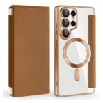 Torbica Magsafe Lux Bi Fold za Samsung S938B Galaxy S25 Ultra braon - Slika 6