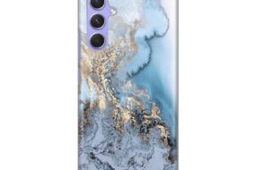Torbica Silikonska Print za Samsung A546B Galaxy A54 5G Blue Gold Marble