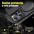 Torbica CamShield Ring stand za iPhone 16 Pro 6.3 ljubicasta - Slika 7