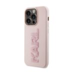 Torbica Karl Lagerfeld 3D Rubber Glitter Logo za iPhone 15 Pro 6.1 roze (KLHCP15L3DMBKCP) - Slika 5