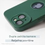 Torbica Carbon Stripe za iPhone 14 Pro 6.1 zelena - Slika 4