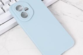 Torbica Silikon Pro Camera za Honor 400 svetlo plava