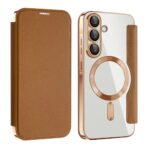 Torbica Magsafe Lux Bi Fold za Samsung A366B Galaxy A36 braon - Slika 7