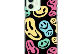 Torbica Silikonska Print za iPhone 12 6.1 Black Color Smiles