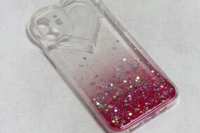 Torbica Heart Glitter za iPhone 12 6.1 pink