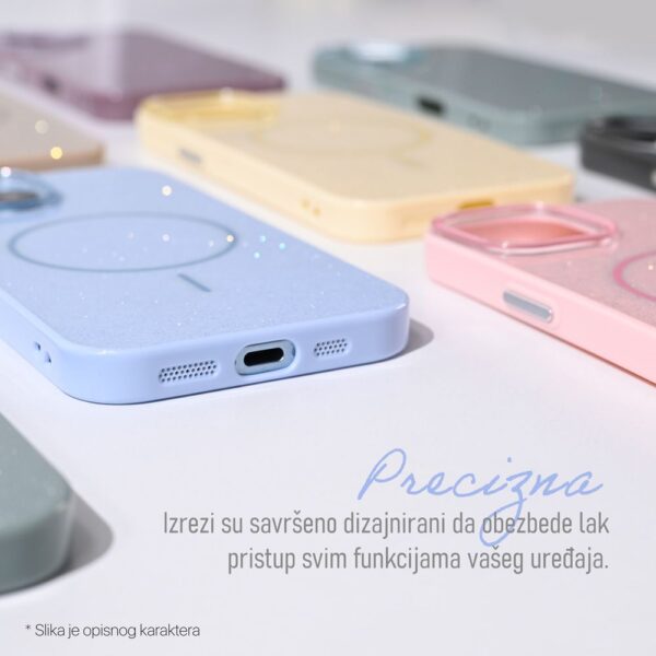 Torbica Magsafe Sparkle Dust za iPhone 17 6.3 ljubicasta