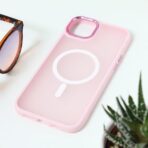 Torbica Magsafe colorful za iPhone 15 Plus 6.7 roze