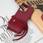 Torbica Crossbody za iPhone 16 Pro 6.3 bordo