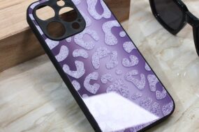 Torbica Shiny glass za iPhone 14 Pro 6.1 ljubicasta