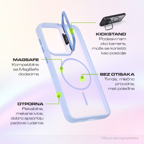 Torbica Magsafe Pastel Pop za Samsung S731B Galaxy S25 FE plava