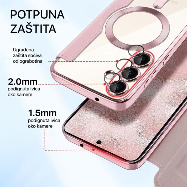 Torbica Magsafe Lux Bi Fold za Samsung S921B Galaxy S24 braon