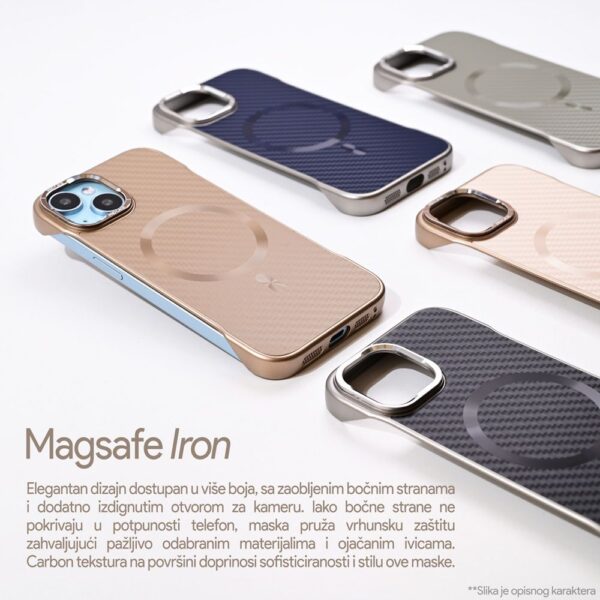 Torbica Magsafe Carbon za iPhone 15 Pro Max 6.7 plava