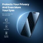 Zastitno staklo Tempered glass Nillkin Guardian Privacy za iPhone 17 Pro Max 6.9 (sa kalupom) - Slika 3