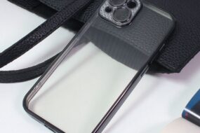 Torbica Silikon Camera Diamond iPhone 14 Plus 6.7 crna
