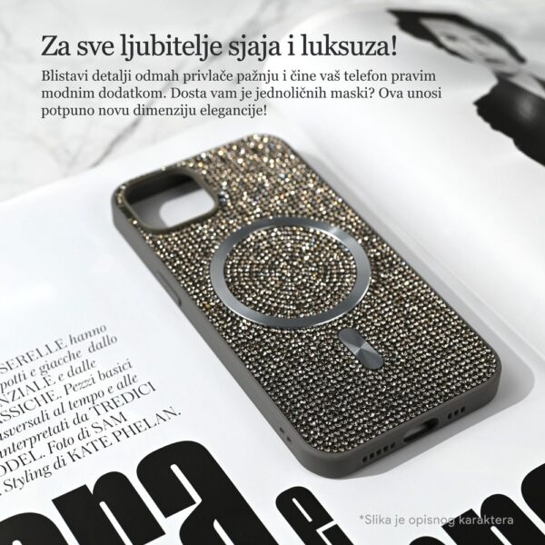Torbica Magsafe Glam za iPhone 16 Plus 6.7 zelena
