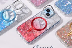Torbica Magsafe Glitter za iPhone 13 6.1 plava