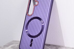 Torbica Magsafe Stripe za Samsung S921B Galaxy S24 ljubicasta