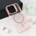Torbica Magsafe Sparkle za iPhone 15 Pro 6.1 roze - Slika 3
