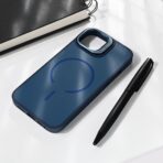 Torbica Magsafe Matte Shield za iPhone 15 6.1 plava - Slika 7